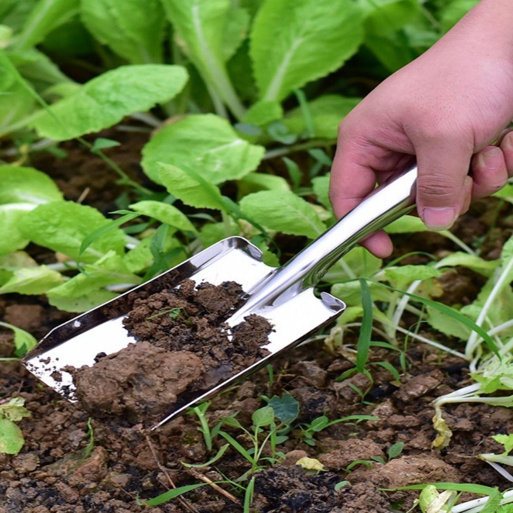Gardening Tool Potting Soil Scoop Square Spade Garden Trowel Gardening Shovel Sharp-nosed Shovel