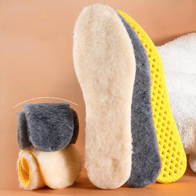 1 пара Обрезаемые Вентилируемые Стельки Эластичность Унисекс Теплые Имитация Шерсти Мягкая Подошва Хлопковые Стельки