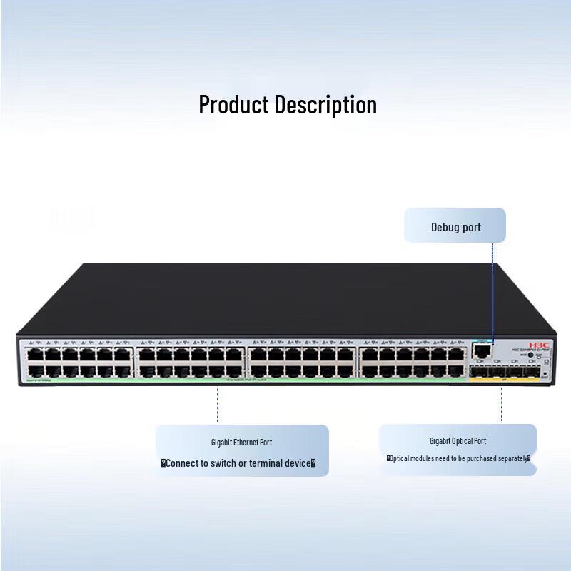 H3C S5048PV6-EI-PWR 48-Port Gigabit Managed PoE Switch