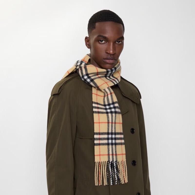 Burberry Узкий кашемировый шарф в клетку