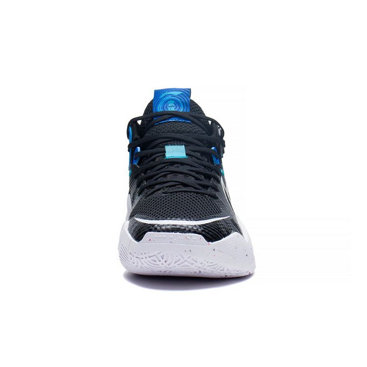 Li Ning Sonic 10 V1 High-Top Basketball Shoes Kids Sneakers Black White Blue YKBS022-5