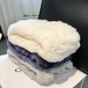Women Handmade Stretch Real Rabbit Fur Scarf Knit Genuine Rex Rabbit Fur Headbands Girls Natural Rabbit Fur Ring Scarves