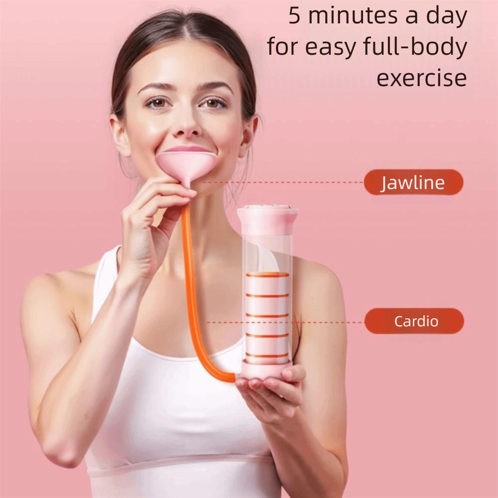 Adjustable Resistance Breathing Dumbbell Trainer Deep Breathing Practical Abdominal Muscle Trainer Ergonomic Design with Counter