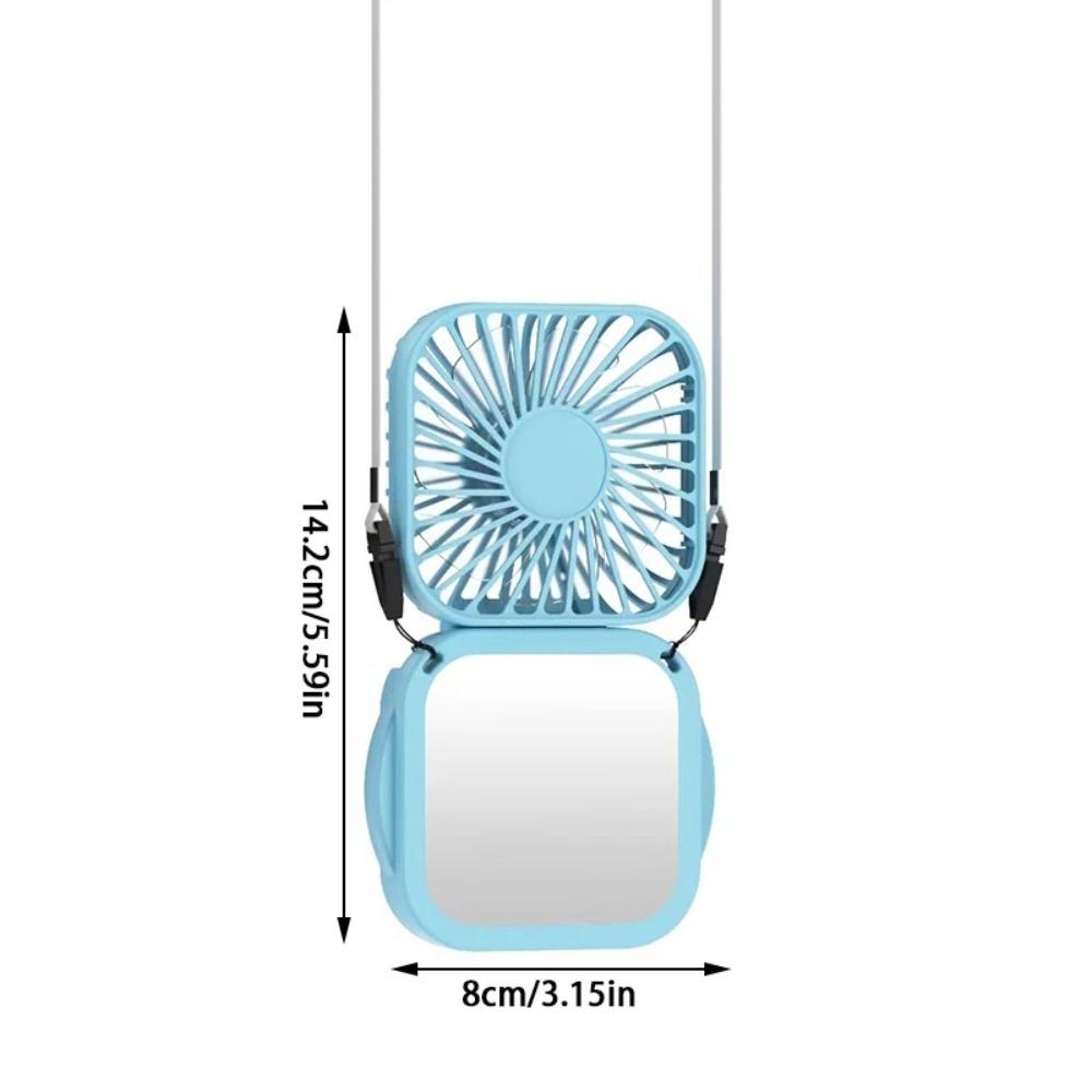 Adjustable Portable Handheld Fan With Vanity Mirror Pocket Fan Personal Desk Fan Summer Gift