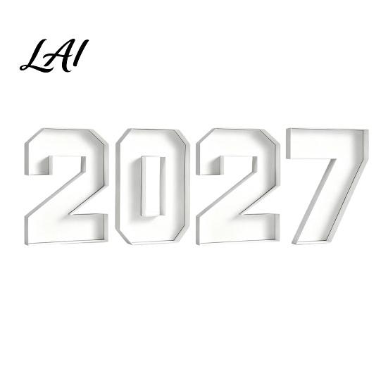 Набор из 4 коробок-цифр для фуршета на годовщину 2026, заполняемые, картонные, для подачи закусок на Новый год, выпускной, день рождения