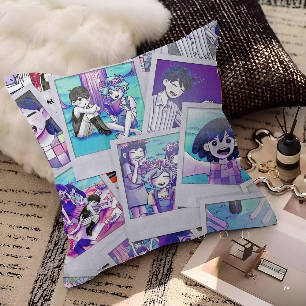 OMORI GAME Подушка Аниме Подушка Диван Кровать Подушка для головы Наволочка Чехол для подушки 45x45 см Мода