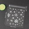100 шт./упак. снежинка пластиковая упаковка для конфет, печенья, закусок, самоклеящиеся подарочные пакеты для дома, свадьбы, дня рождения, вечеринки