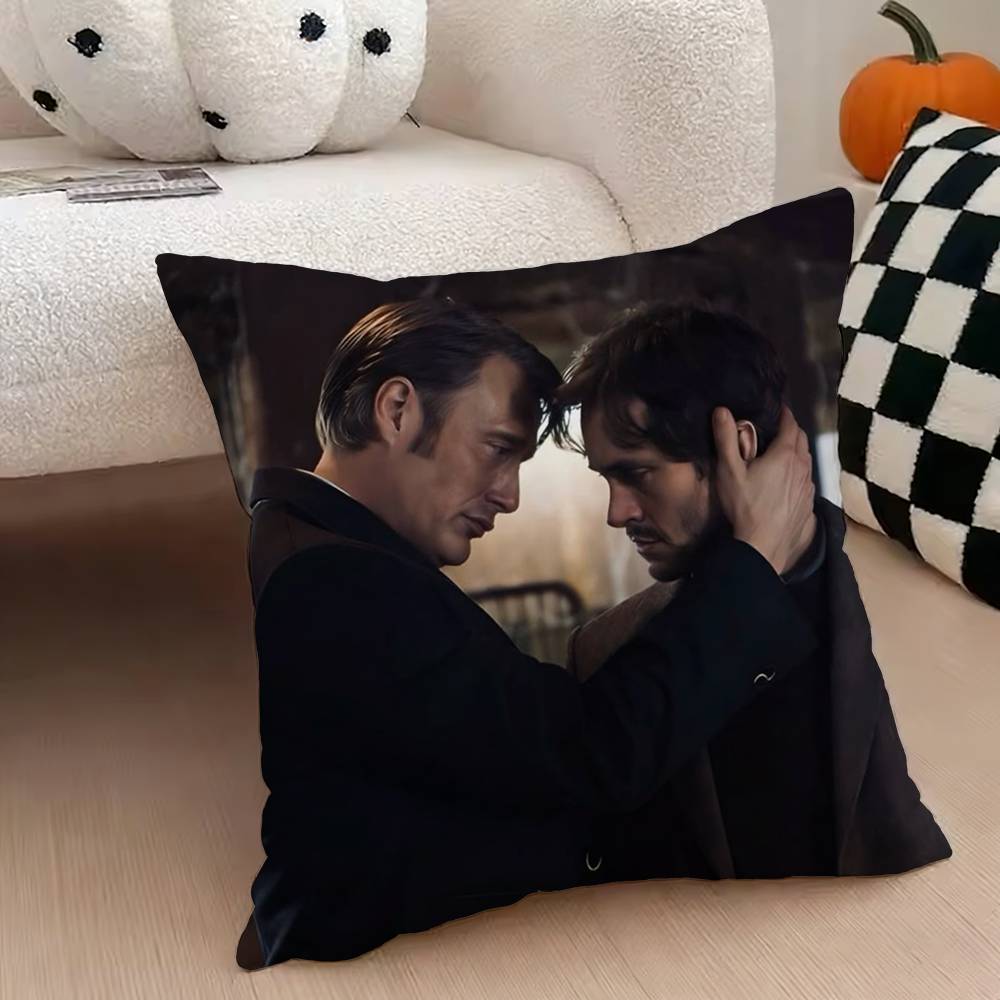 H-Hannibals And Will Pillow Case Cushion Cover Throw Pillow Case For Car Sofa