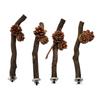 Bird Perch Stand Natural Wood Standing Climbing Tree Wine with Pine Cones Paw Grinding Toys for Birds Cage Accessories