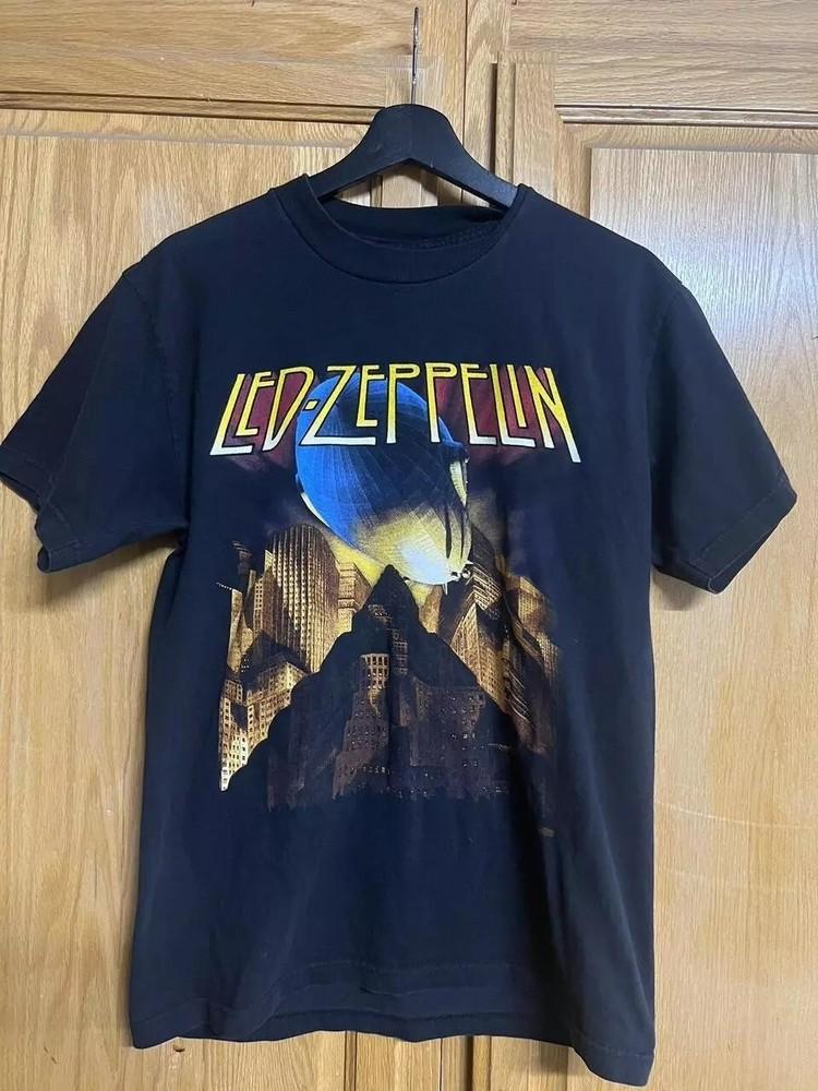 Перепечатка группы Led Zeppelin Mothership Ретро-стиль Черная Унисекс Футболка S-5XL Унисекс Футболка