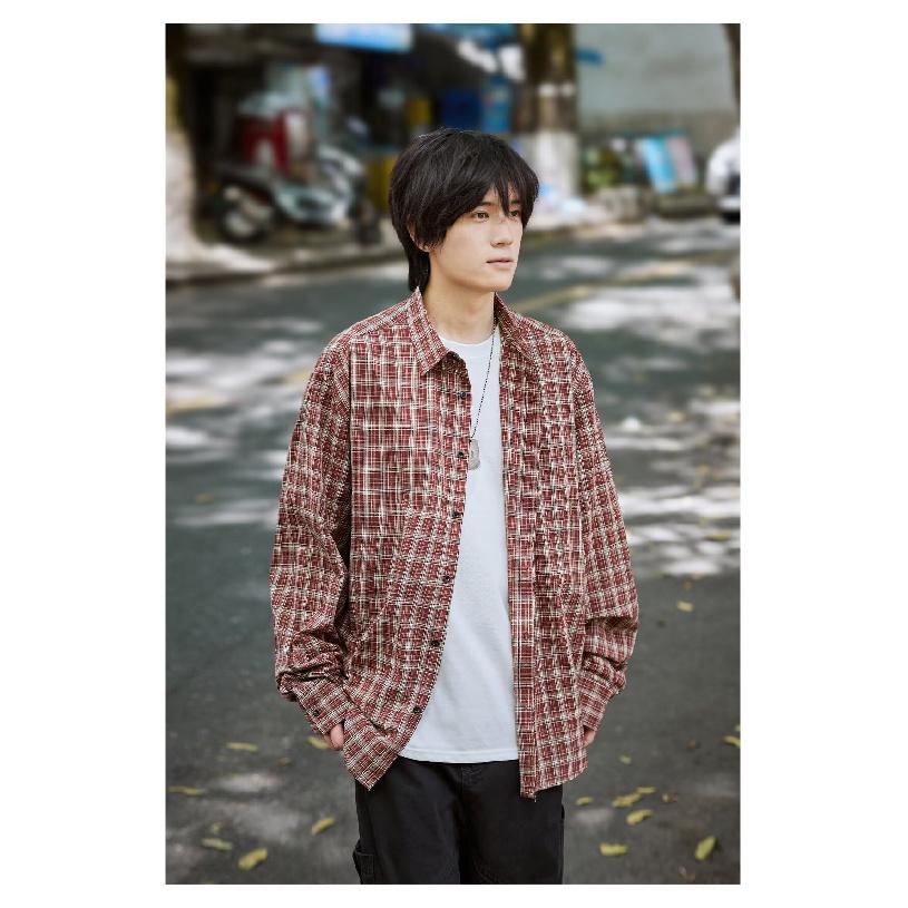 2024 Letter Long Sleeve Shirt Japanese Hong Kong Style Ins Loose Shirt Boys Summer Trendy Versatile Casual Coat