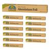 Если вам не все равно, переработанная алюминиевая фольга, стандартная ширина 29 см x 10 м, 1 рулон x 12 шт., набор IYCL12016XX1, экологически чистые переработанные ресурсы, 100%