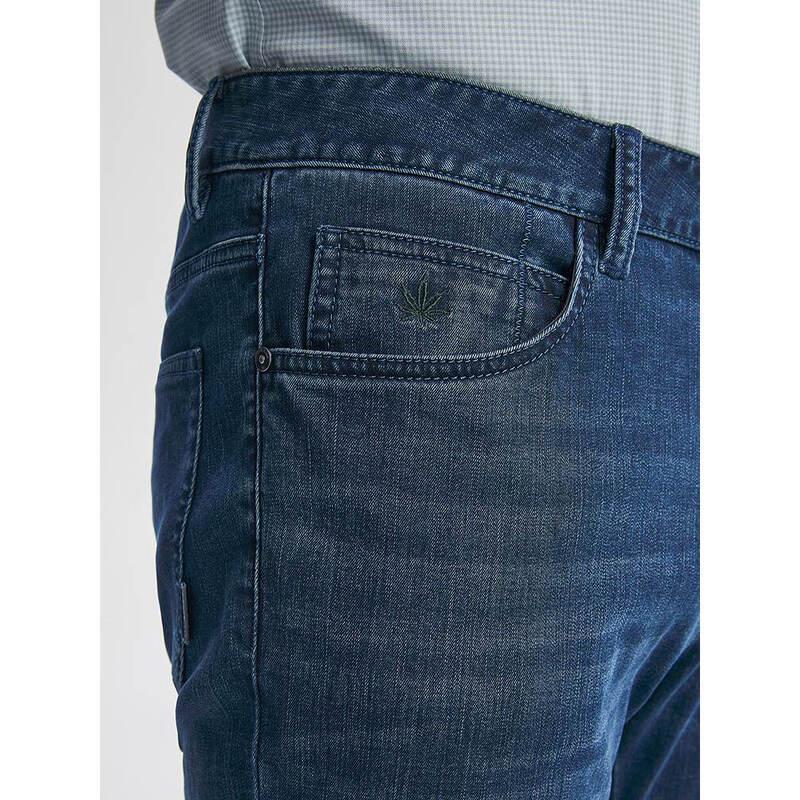 YOUNGOR Мужские джинсы из конопли темно-синего цвета