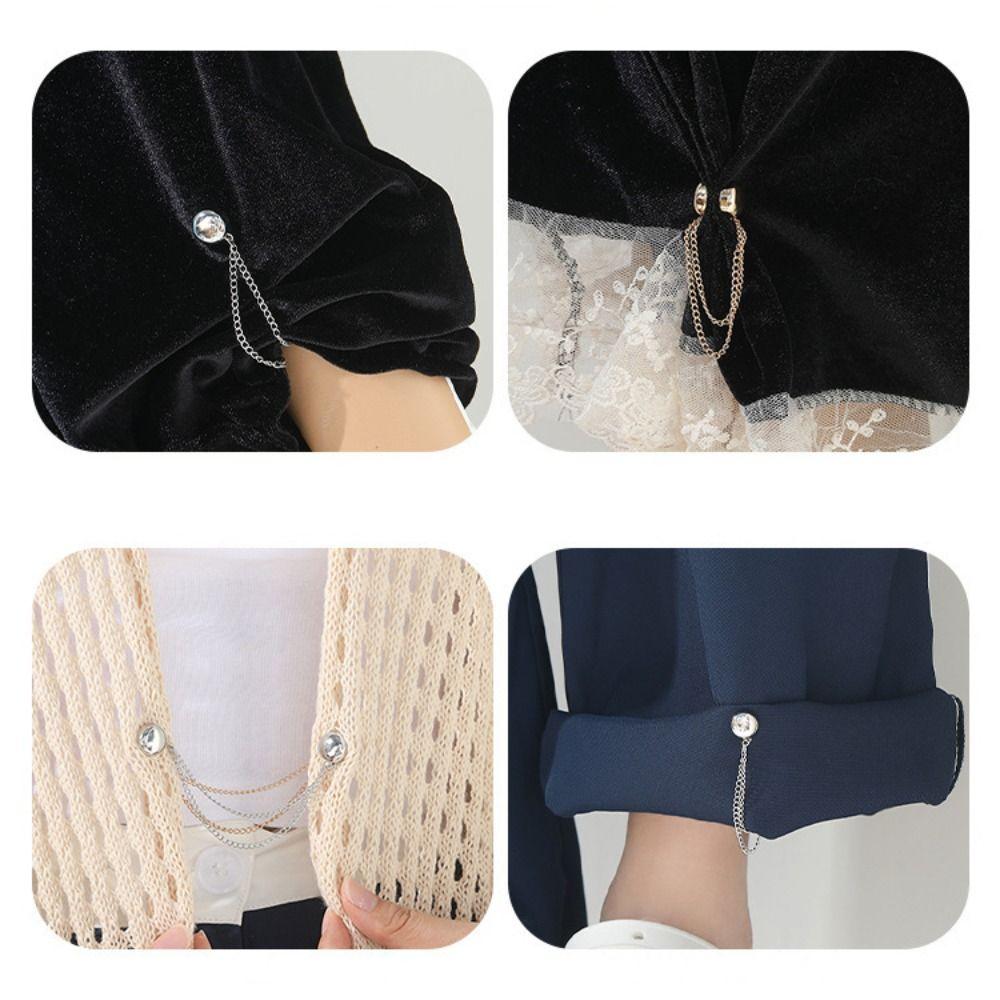 Exquisite Chain Brooch Buckle Alloy Change Shorts Legs Buckle For Hijab Scarf