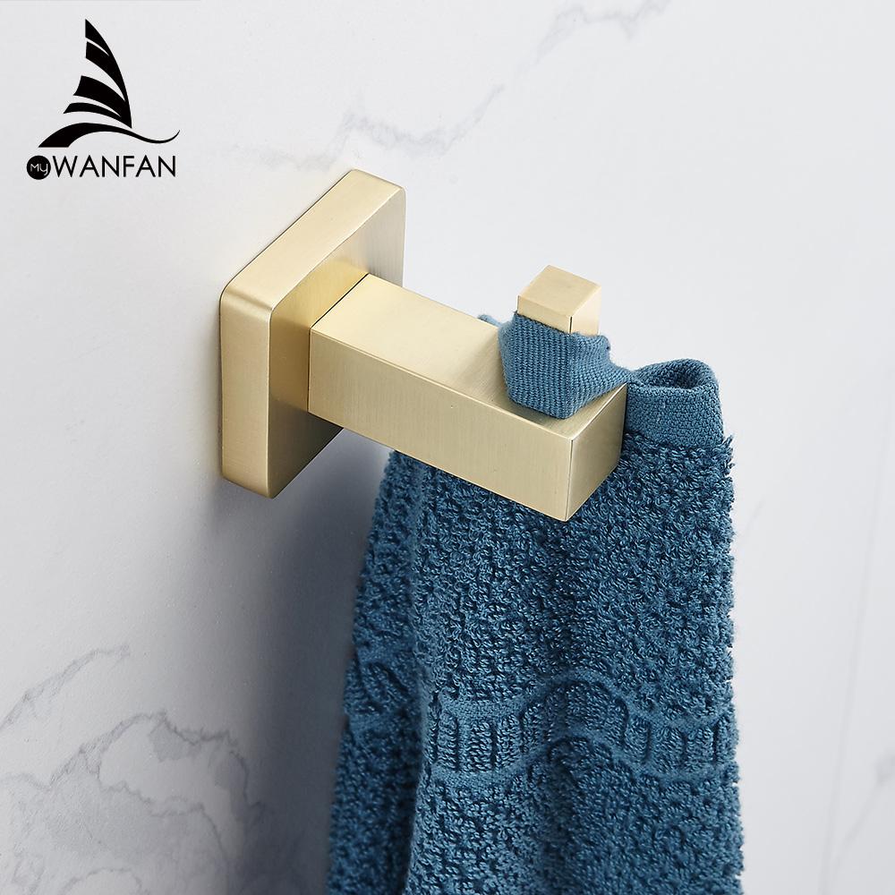 Вешалки для халатов, хромированный крючок на стену, сплошной латунный серебряный крючок для халатов, вешалка для полотенец, вешалка для одежды в европейском стиле 7501L