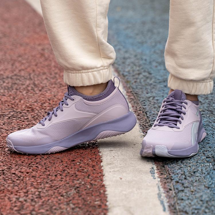 Reebok Hiit Tr Hlc Ткань ТПУ Удобные Универсальные Спортивные Гибкие Низкие Тренировочные Кроссовки Унисекс Тренировочные Кроссовки Фиолетовые 100245209