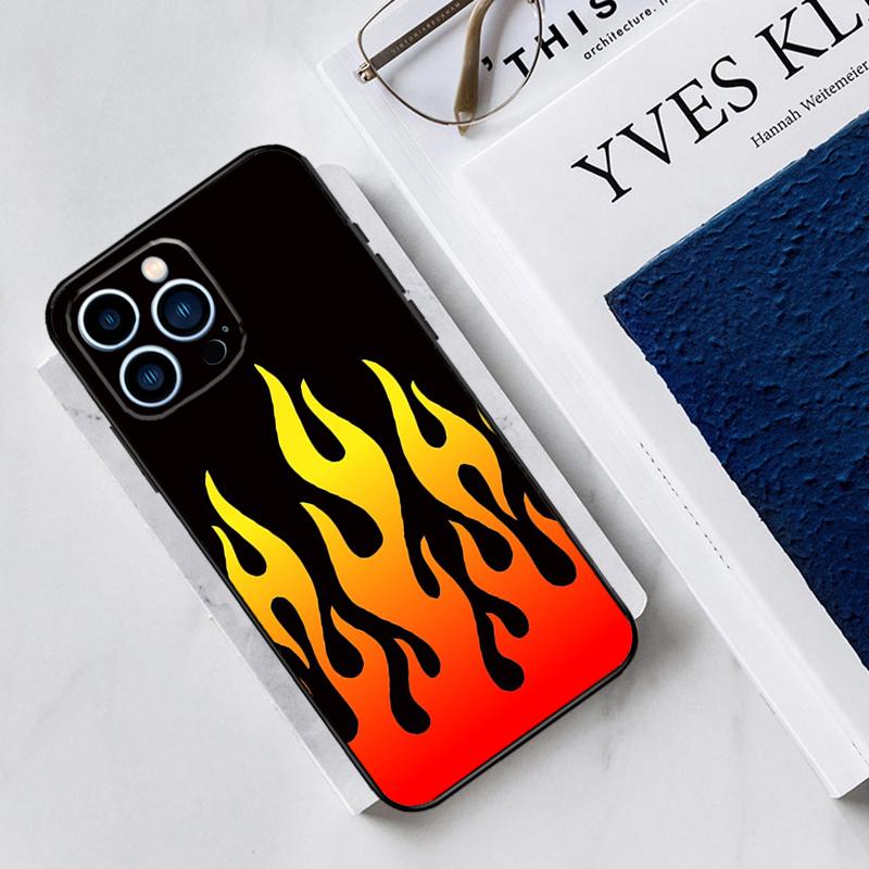 Blue Red Flame Fire Phone Case For iPhone 13 11 12 14 15 16 Pro Max 7 8 Plus X XS XR 12 13 Mini Bumper Cover