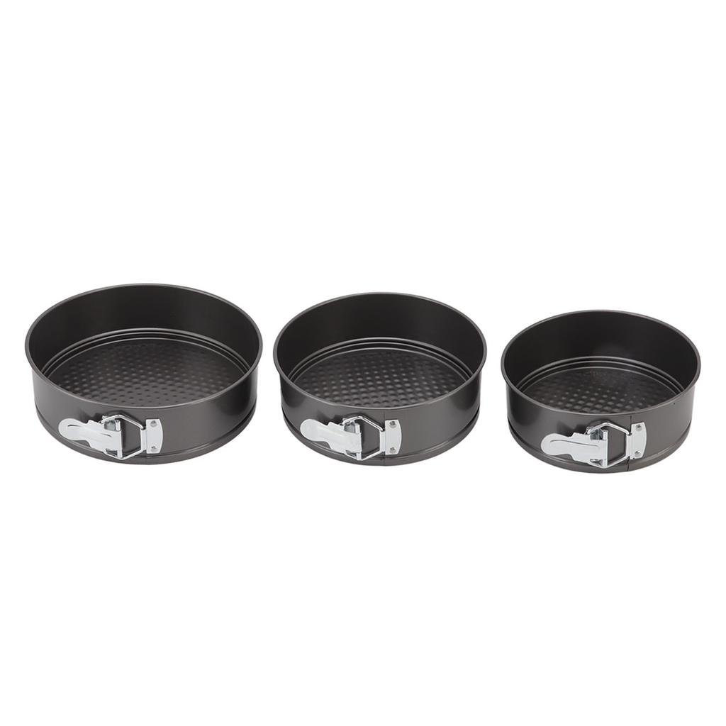 3Pcs Cake Pan Set Prevent Sticking Round Springform Pan with Removable Bottom Baking Tool for