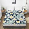 Home Textile 3D Printed Geometric Pattern Bed Sheet Mattress Cover Elastic Fitted Sheet 3 Piece Bedding Set