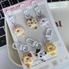 1Pcs Cute Cat Donut Keychain Pendant Keyring For Girls Backpack Charm Headphone Case Accessory Creative Friend Couple Gifts