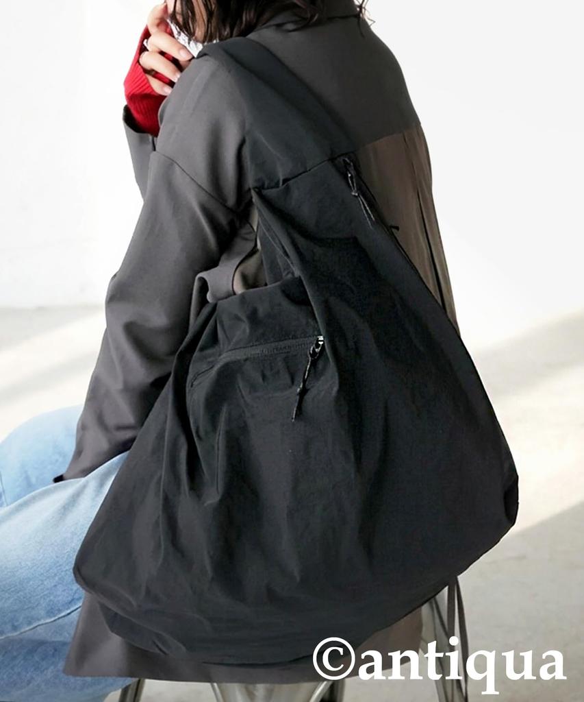 Antiqua Women's Large Capacity Hobo Shoulder Bag, AJ-01961 05, Black