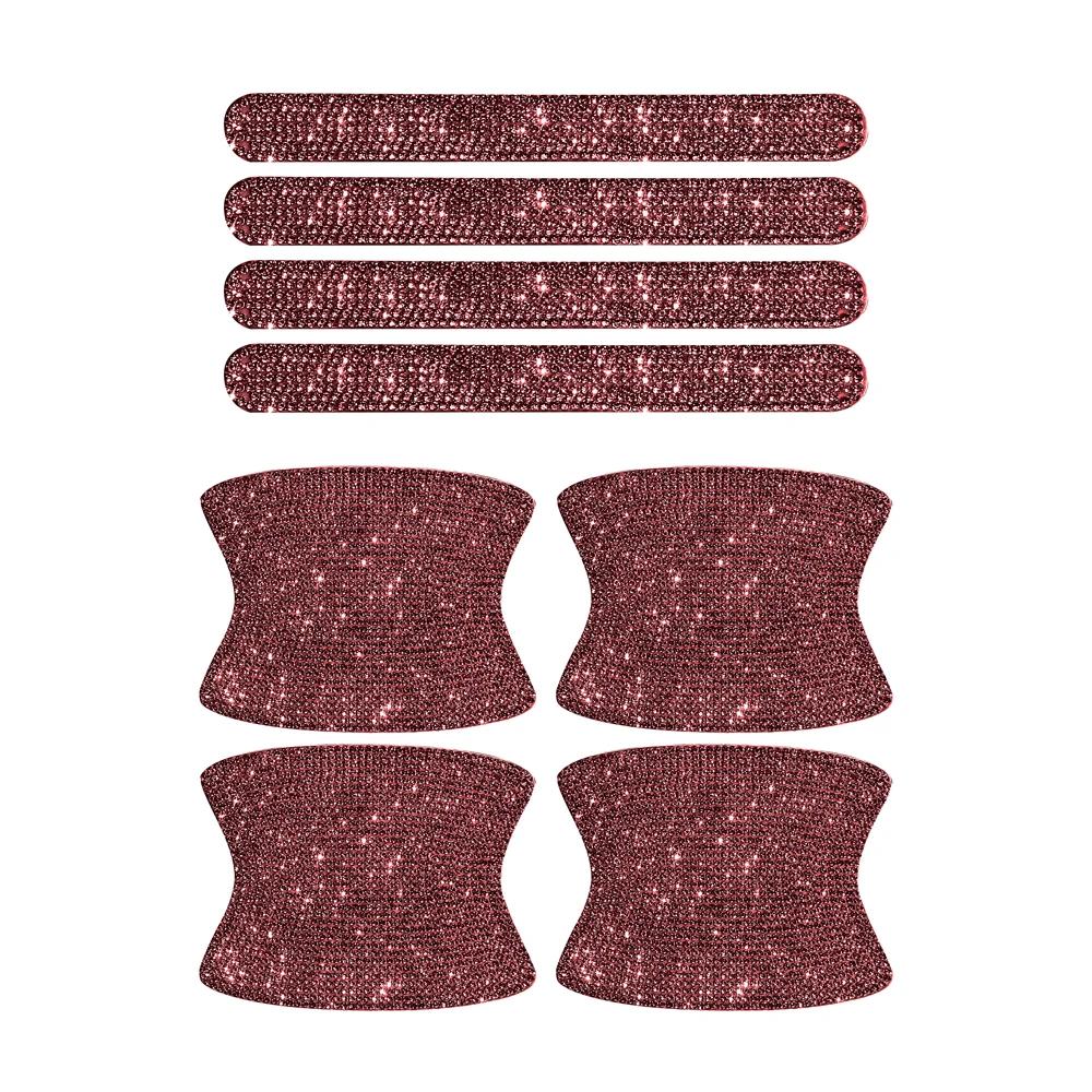 8 шт. блестящие хрустальные алмазные стразы для украшения дверных ручек автомобиля, наклейка для защиты от царапин