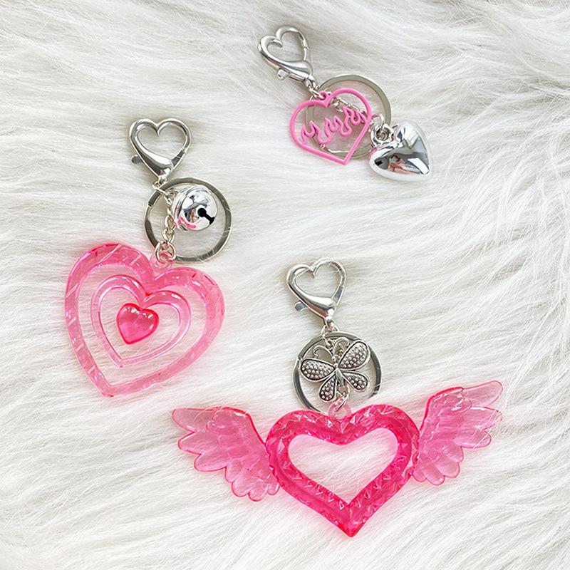 Pink Y2K Phone Charms Pendant Kawaii Key Chain For Bag Cute Accessories Women Girl Strap Lanyard Beaded Ins Korea