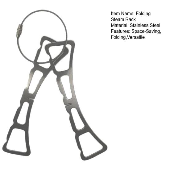 Складная паровая решетка из нержавеющей стали, портативная подставка для пароварки, реверсивная, устойчивая поддержка, теплоизоляция, кухонные аксессуары