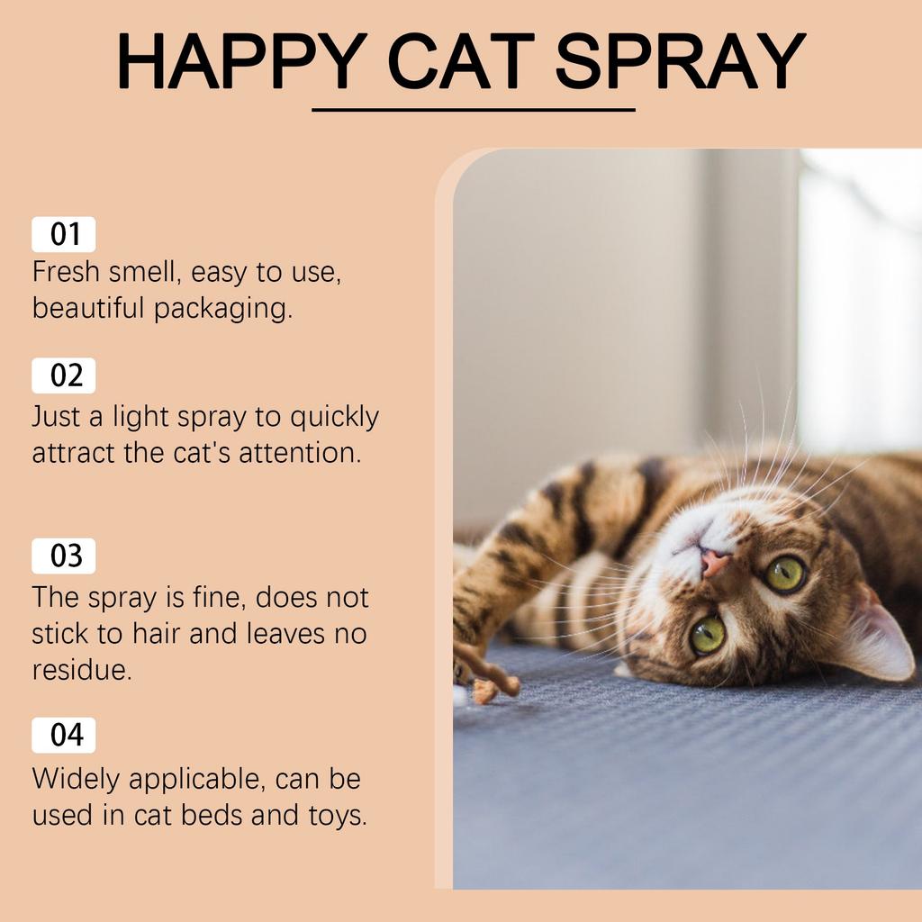 Catnip Spray, Long-lasting , Scratch-resistant Line, And Fun Pet Cat Spray 30ml