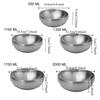 Large Capacity Korean Stainless Steel Bowl Double Layer Soup Bowls Cold Noodles Bowl  Roast