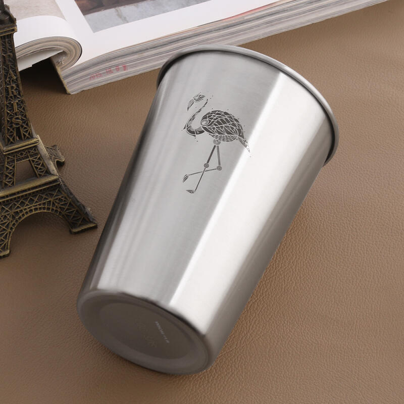 I'm Flamingo Stainless Steel Cup (Silver/500ml)