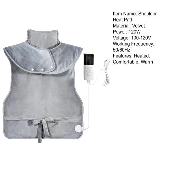 Электрогрелка, мгновенный подогрев, для шеи, плеч, спины, облегчение боли, утяжеленная электрическая грелка с проводным пультом дистанционного управления для мужчин, женщин, мам, пап