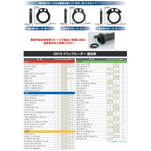 Kijima Мотоциклетные запчасти Подогрев ручек GH10 Встроенный тип переключателя Стандартный 120 мм 304-8214