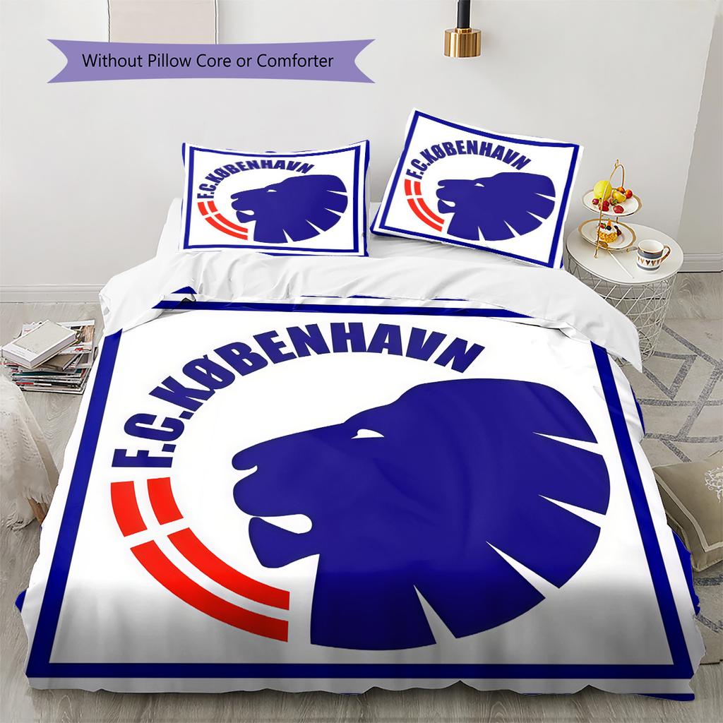 F.C. København Bedding Quilt Set Quilt Cover Pillowcase Home Decoration Birthday Gift (1 * duvet cover + 2 * pillowcase, without core)