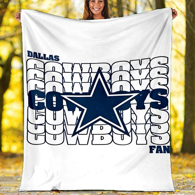 1pc Dallas Cowboys Theme Blanket - Digital Print, Polyester, Cozy for All Seasons, Perfect for Outdoor, and Travel