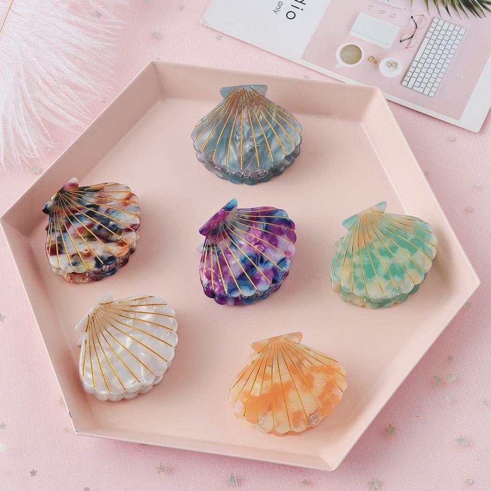 Заколки для волос Заколки для хвостиков Женские аксессуары для волос Акриловые заколки для волос в форме ракушки Заколки для волос в форме ракушки