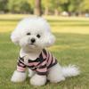 Breathable Dog Thin Shirt Collared Style Dog T Shirts Fashion Dog Striped Shirt  Kittens Wear