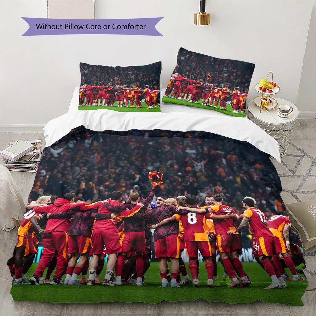 Galatasaray Pattern Bedding Home Decoration Birthday & Festival Gift (1 * duvet cover + 2 * pillowcase, without core)