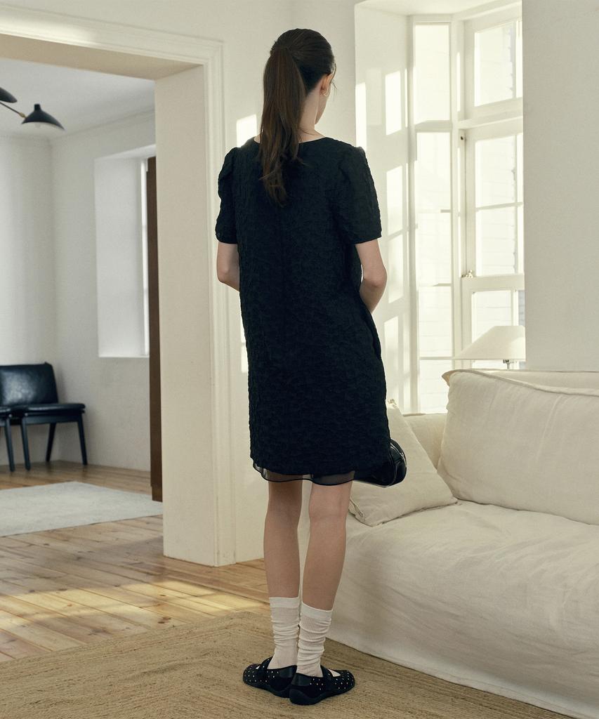 Jucy Judy Volume Sleeve Jacquard Dress J1Op321G