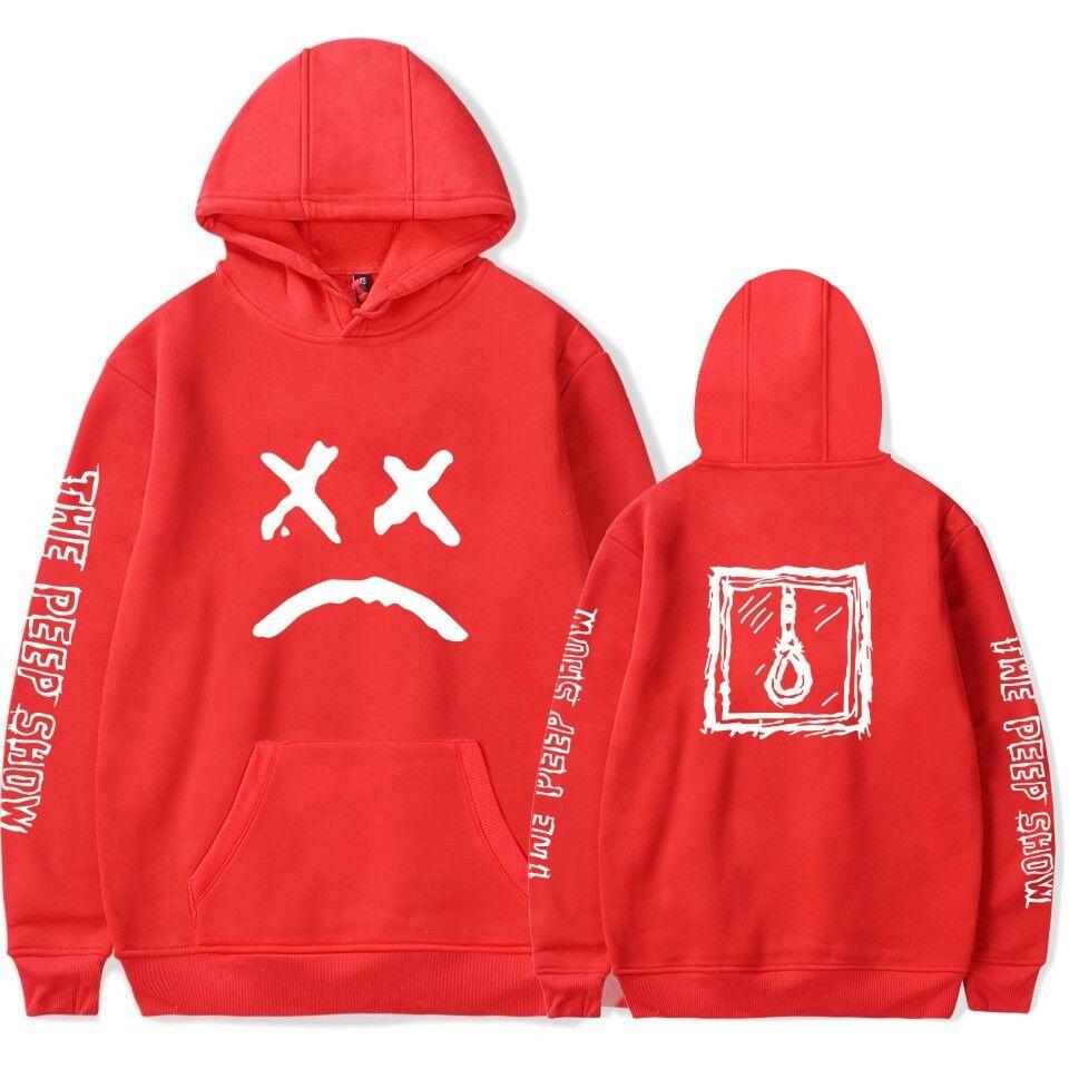 Lil Peep Sad Face Sweatshirt Cozy Cotton Unisex Pullover For Boys And Girls