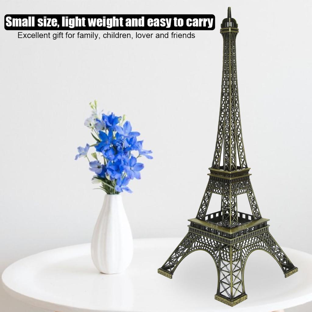 38cm Unique Iron Tower Model Statue Decor Household Craft Home Decoration Birthday Gift