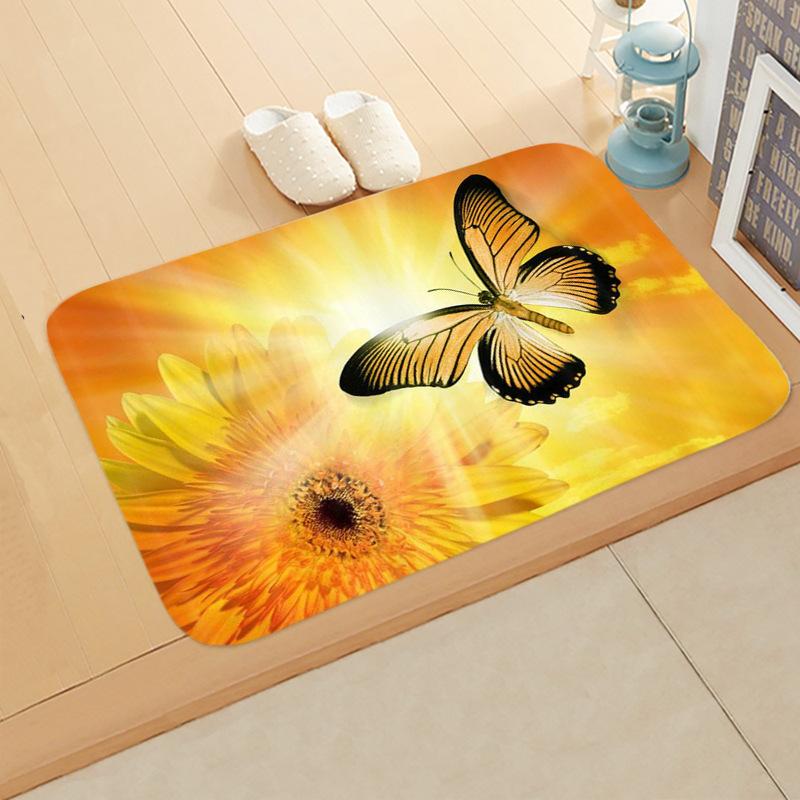Коврик для кухни, гостиной, напольный коврик, ковер, дверной коврик, нескользящий подсолнечник