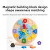 Wooden Educational Clock Toy With Magnetic Numbers For Early Learning Childhood
