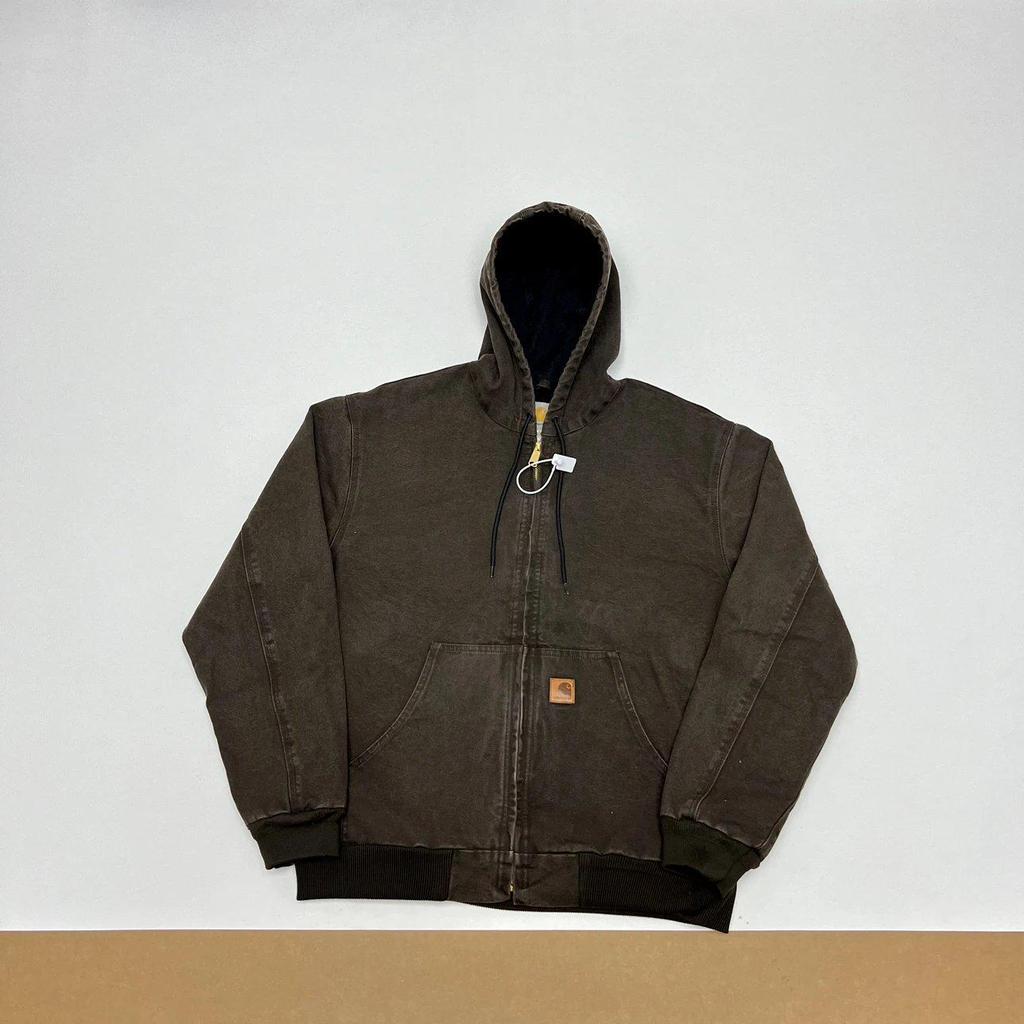 J25 Тяжелая стираная J130 Куртка-бомбер с капюшоном, потертая, винтажная, для автомобиля