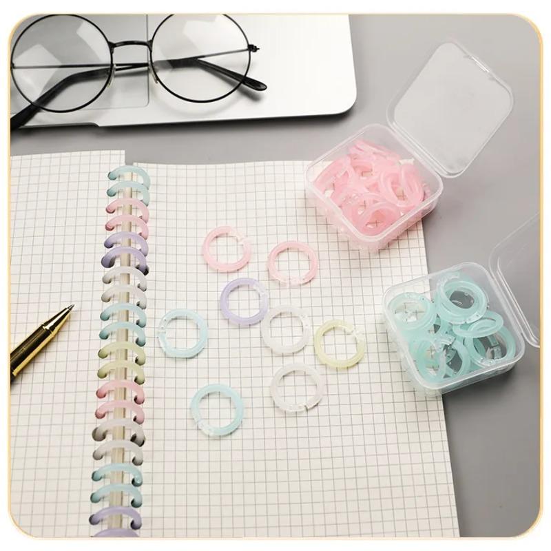 20 шт. 15 мм прозрачное пластиковое кольцо для книг, папка-регистратор, фотоальбом, круг, зажимы, офисные принадлежности для переплета