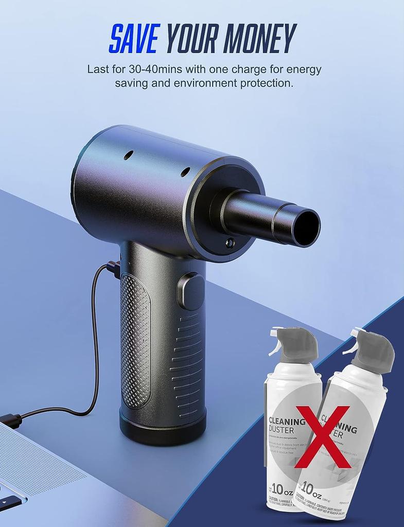 Car dust blower Car handheld wireless vacuum cleaner Home computer keyboard charging High power handheld dust blower