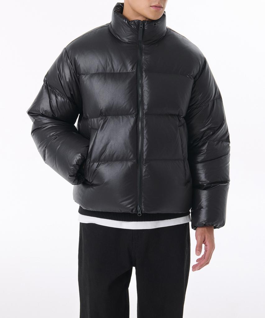 Musinsa Standard Glossy Ripstop Down Puffer Short Padded Jacket [Black]