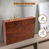 Vintage 16 Drawer Organizer, Wooden Storage Box with Label Holders for Jewelry, Cosmetics, Office Supplies
