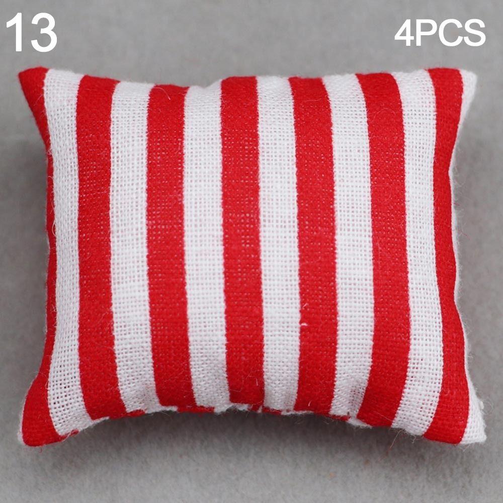 Simulation chair Wooden Table Doll House Decoration Dollhouse Sofa Cushion Table Furniture Toys