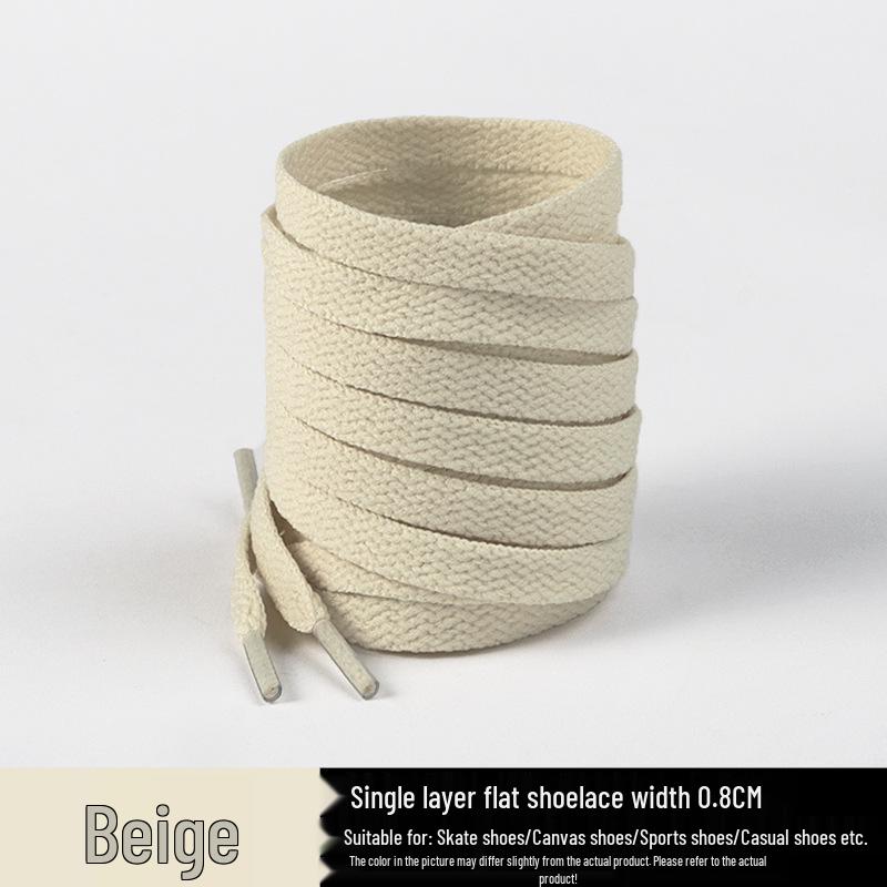Flat Shoelaces for Canvas Sports & Skate Shoes, Casual Boots, Little White Shoes, Unisex Pure White Shoelaces